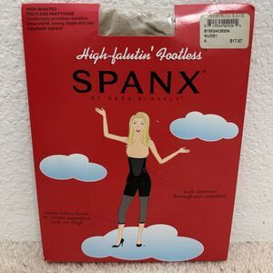 NEW SPANX High Waist Falutin Footless Panty Hose Nude 1 Size A Slimming USA Made